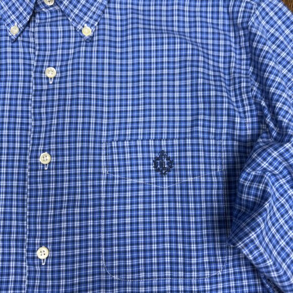 Men's LAUREN RALPH LAUREN 100% Cotton Blue Classic Fit Button Down | Size 16.5" - Picture 5 of 9
